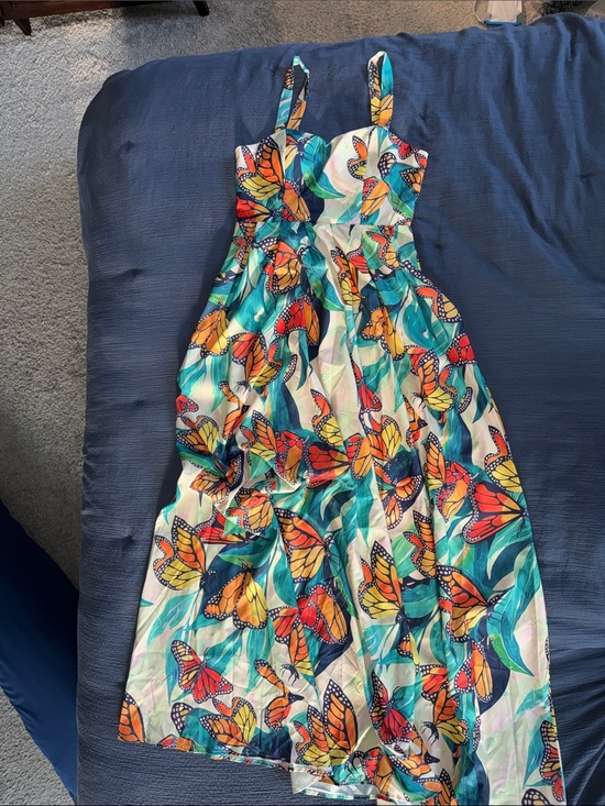 Missord Dresses & Skirts - Butterfly Print Teal Maxi Skirt